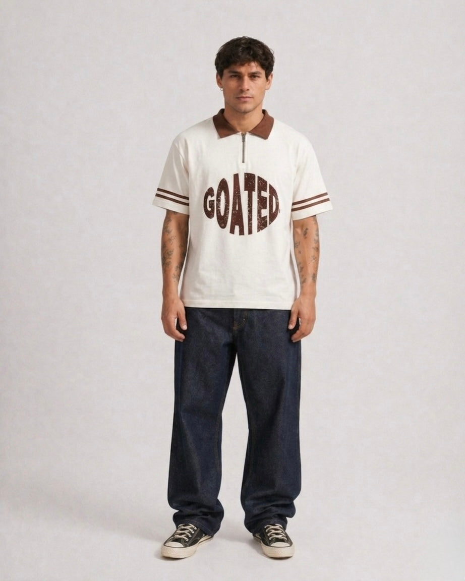 GOATED Polo in Off White