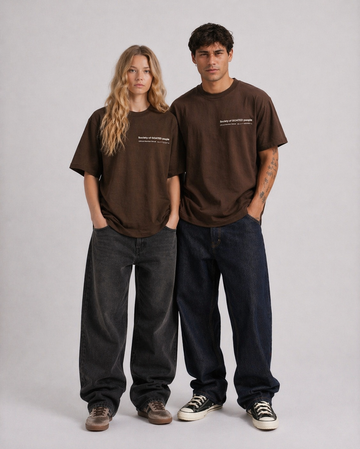 Society Tee in Chocolate Brown