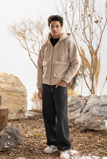 Cargo Jacket in Beige