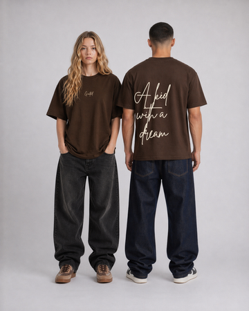 Kid With A Dream Tee in Chocolate Brown