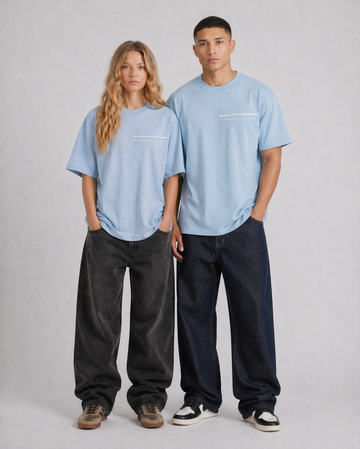 Society Tee in Powder Blue