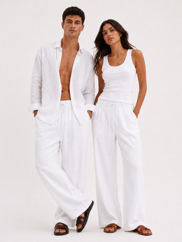 Linen Pants in Offwhite
