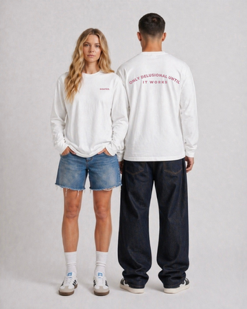 Delusional Tee in Off White