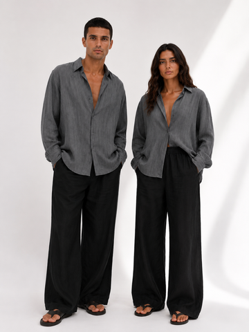 Linen Shirt in Grey
