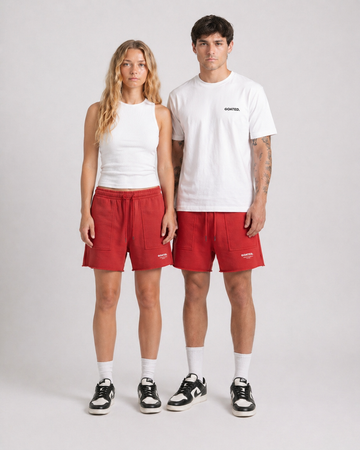 Signature Sweat Shorts in Red