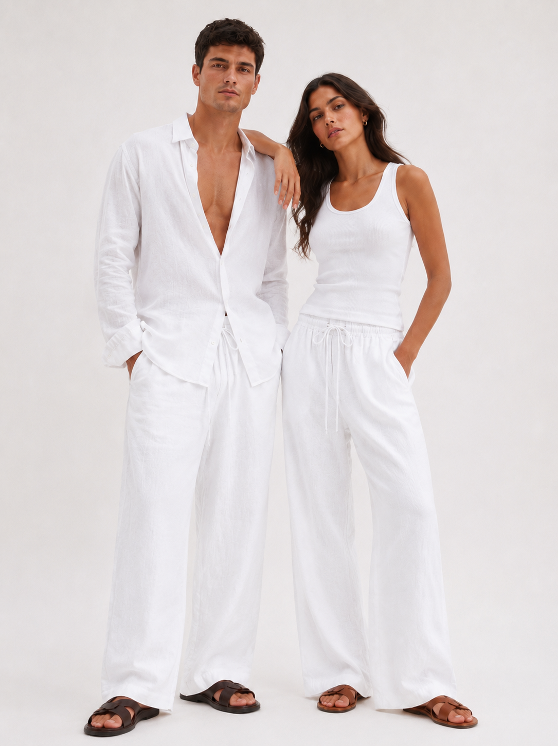 Linen Pants in Offwhite
