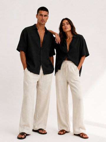 Linen Shirt in Black