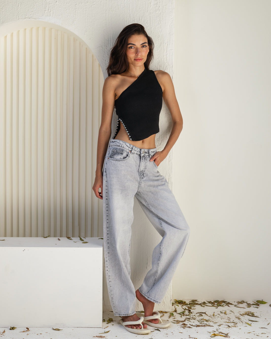 Retro Grey Relaxed Denim