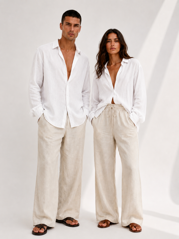 Linen Shirt in Offwhite