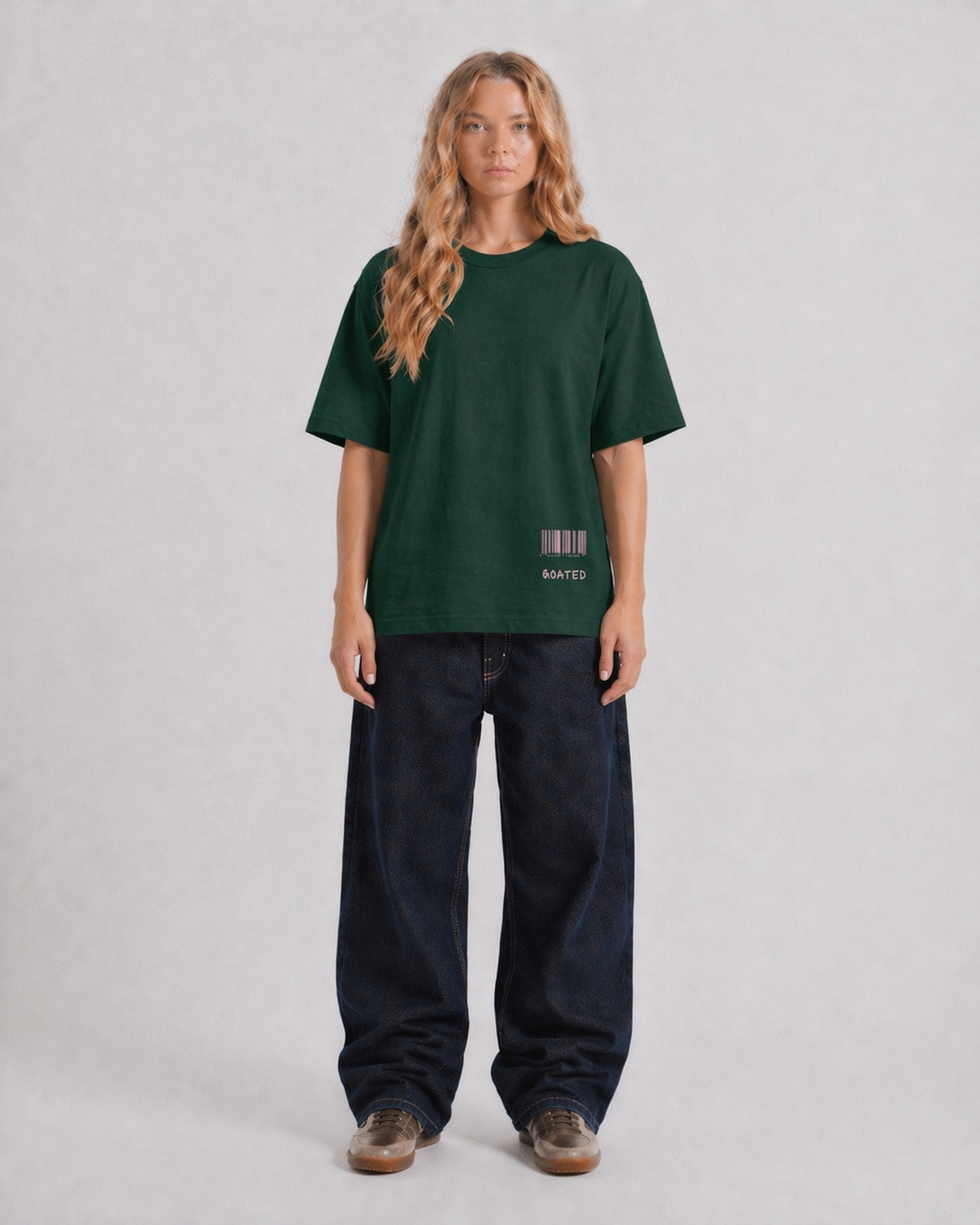Messy Authenticity Tee in Emerald Green