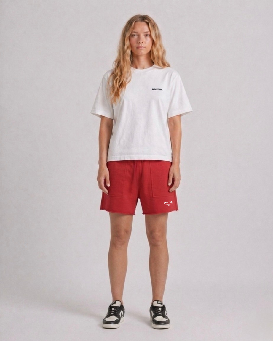 Signature Sweat Shorts in Red