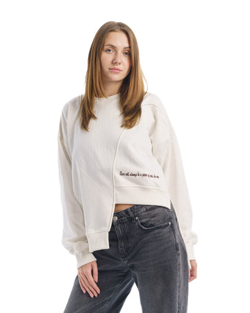 Pieces Asymmetrical Crewneck