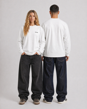 Long Sleeve Tee in Off White