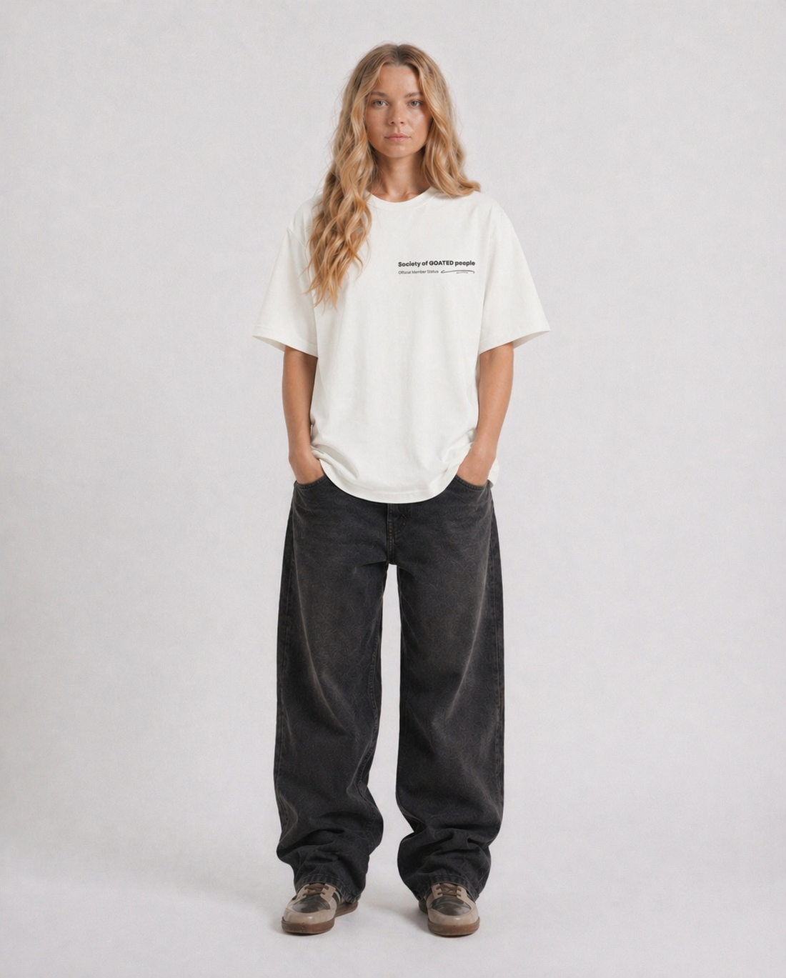 Relaxed Wide Denim in Black