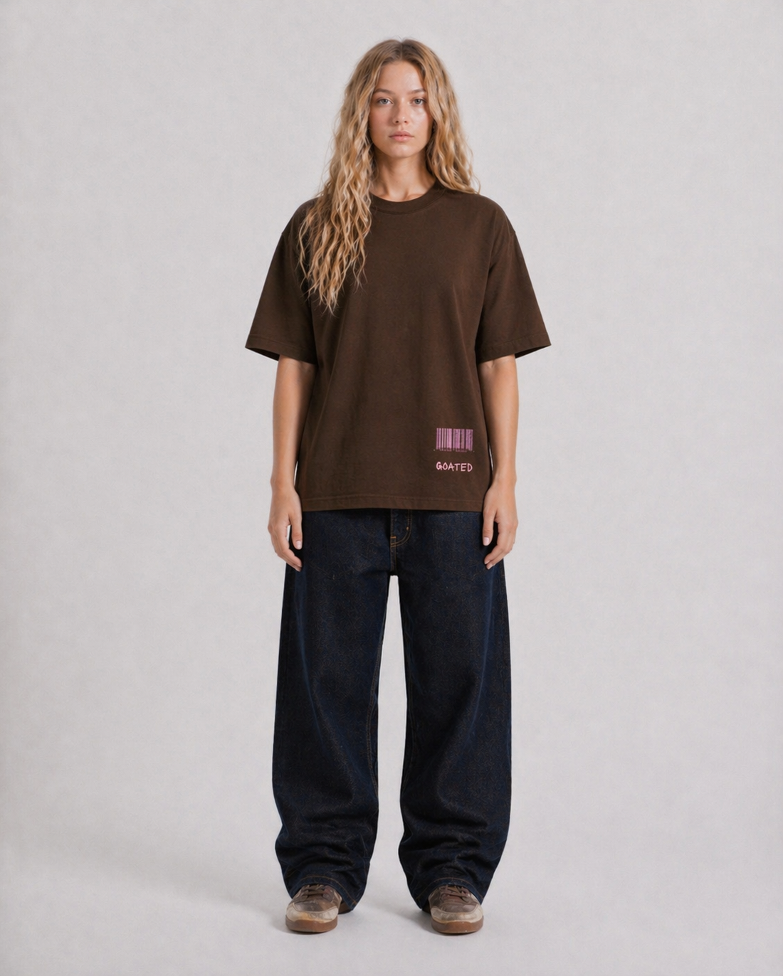 Messy Authenticity Tee in Chocolate Brown