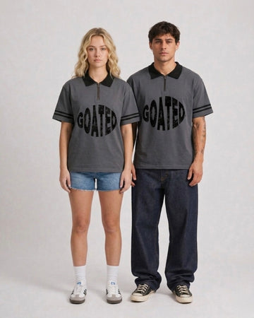 GOATED Polo in Dark Grey