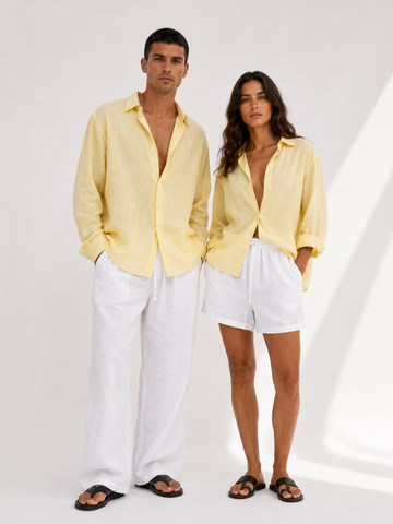 Linen Shirt in Butter Yellow
