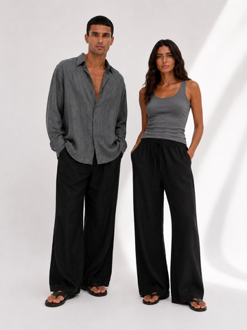 Linen Pants in Black