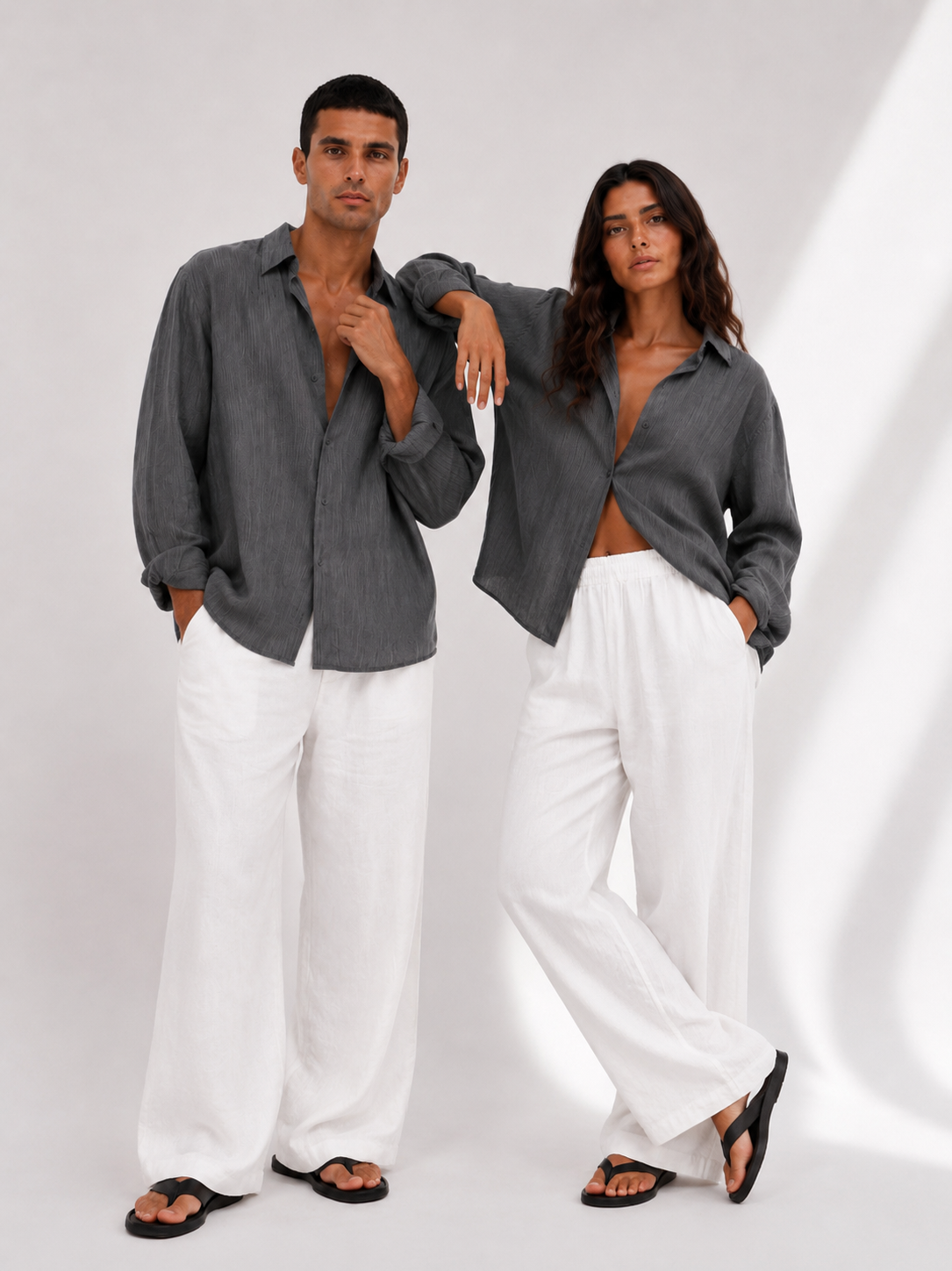 Linen Shirt in Grey