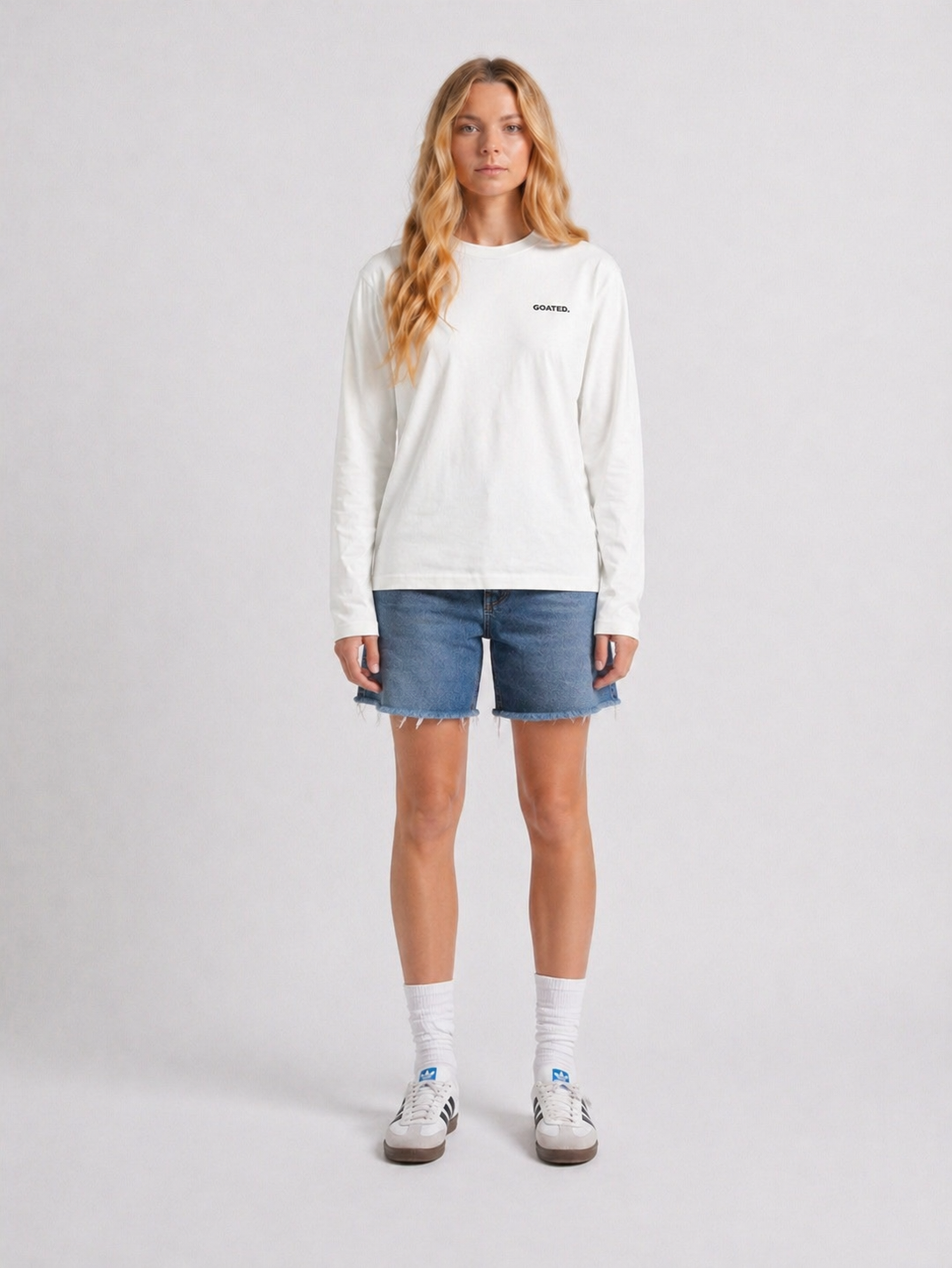 Long Sleeve Tee in Off White