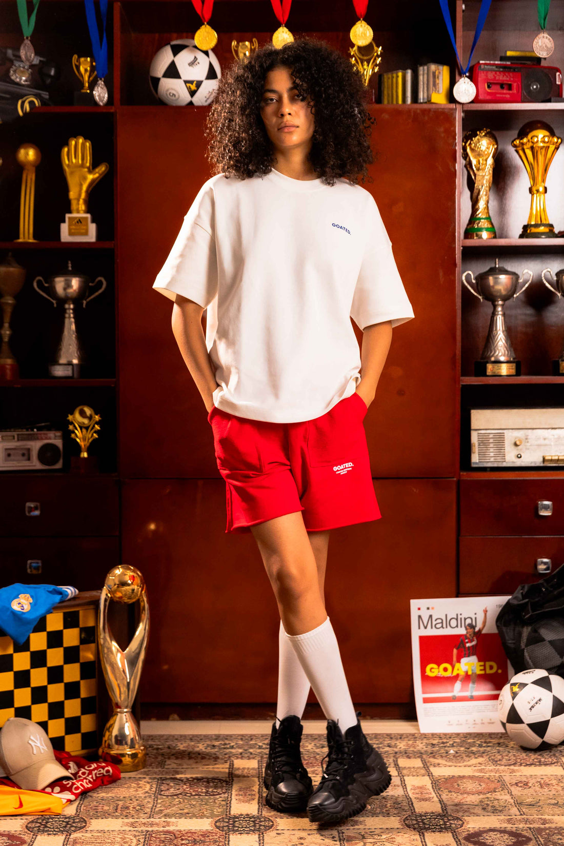 Signature Sweat Shorts in Red