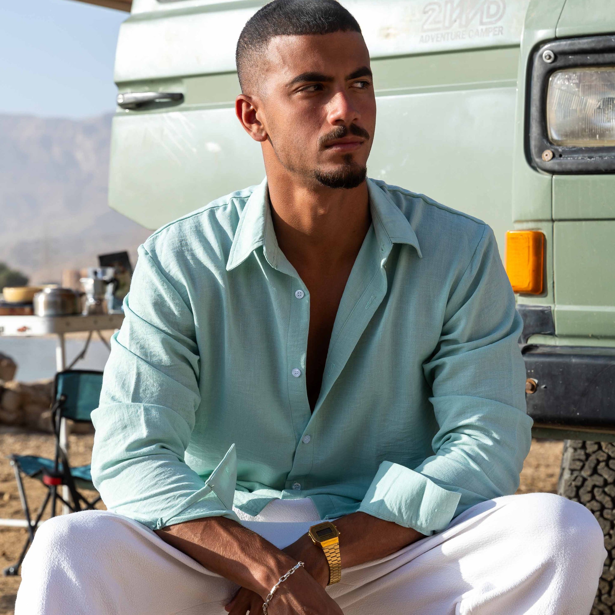 Linen Shirt in Sage
